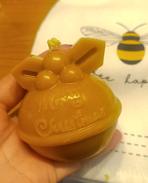 Jingle Bell Beeswax Candles