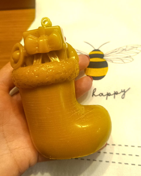 A Boot-iful Surprise Beeswax Candles