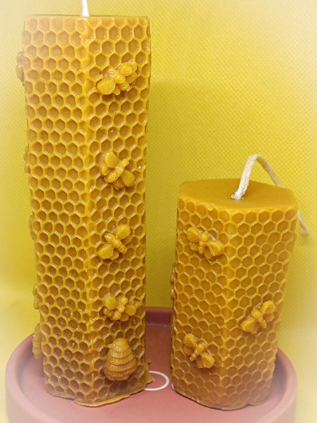 Short and Tall Structural Sugarcode Beeswax Candles