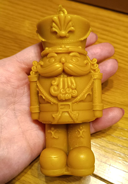 Not-So-Hard Wax Soldier Beeswax Candle